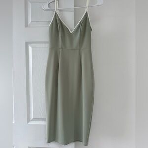 Hello Molly Strapless Sage Dress
